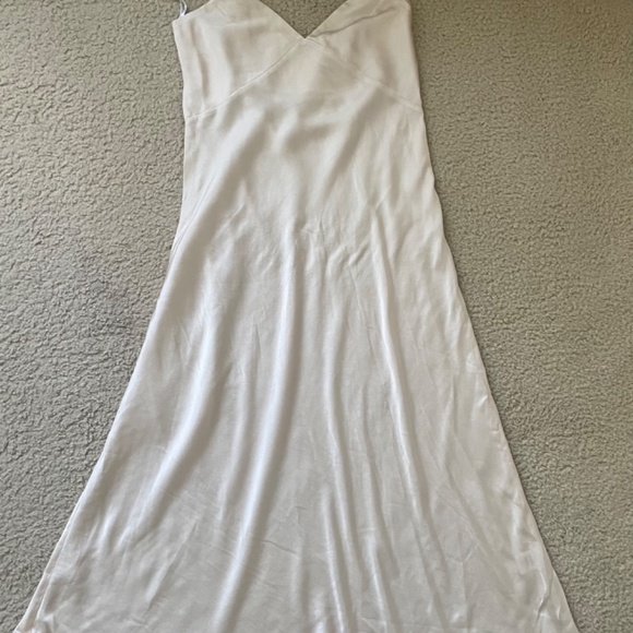Long Satin Dress - Champagne Sz S - Picture 12 of 15